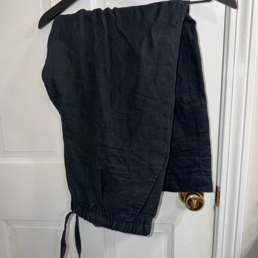 Zara Black Linen Pants Large